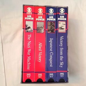 :4 VHS CBS video air power allied victory Nazi War Machine Japanese Conquest Sky